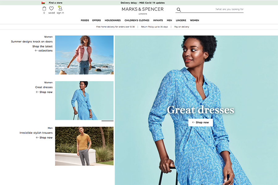 Marks & Spencer launches e-commerce sites in Bahrain and Oman